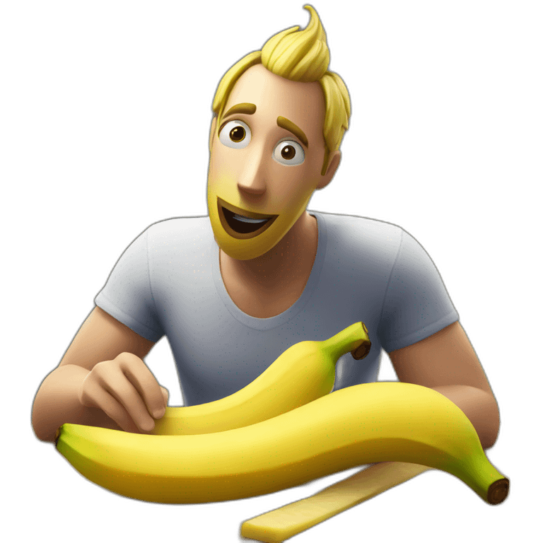 Fortnite Banana Peely Eating Himself  emoji