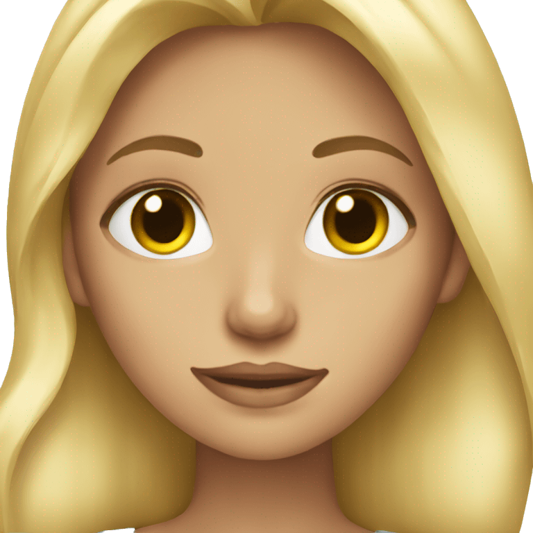 Blonde girl I love emoji