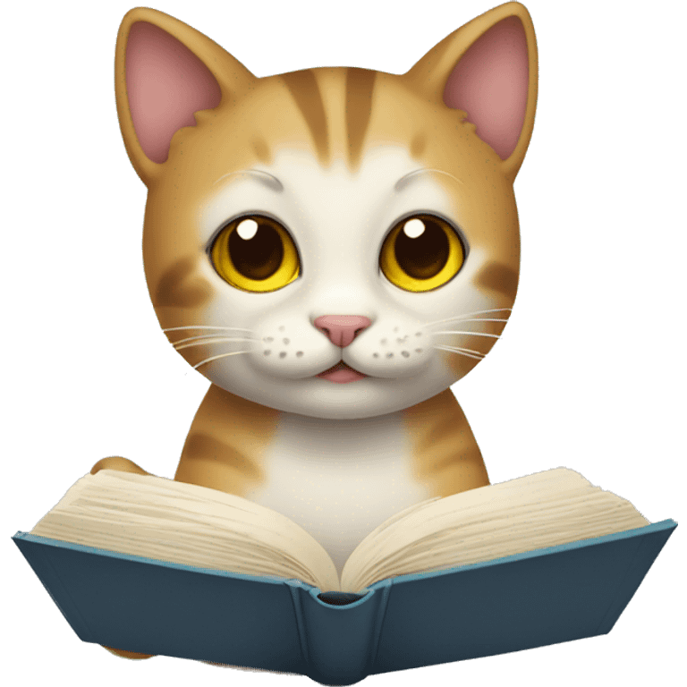 Cat with book emoji