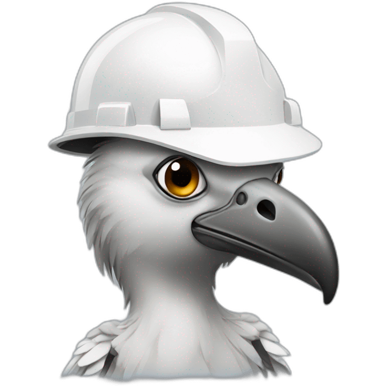 vulture with white hard hat emoji