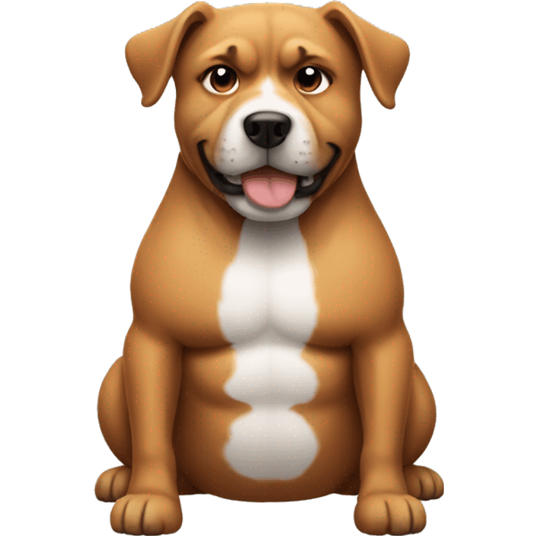 Dog with a 6 pack abs emoji