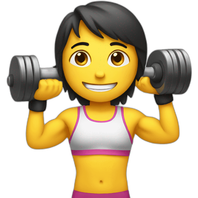 lifting a dumbell emoji