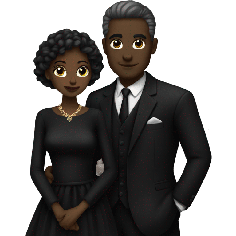 couple in dark elegance emoji