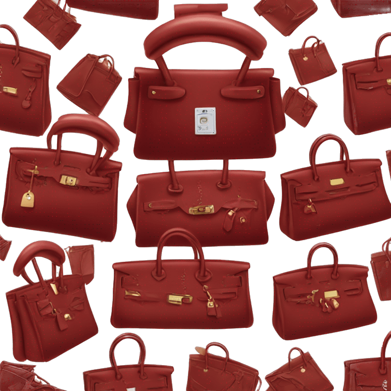 dark red hermes birkin bag emoji