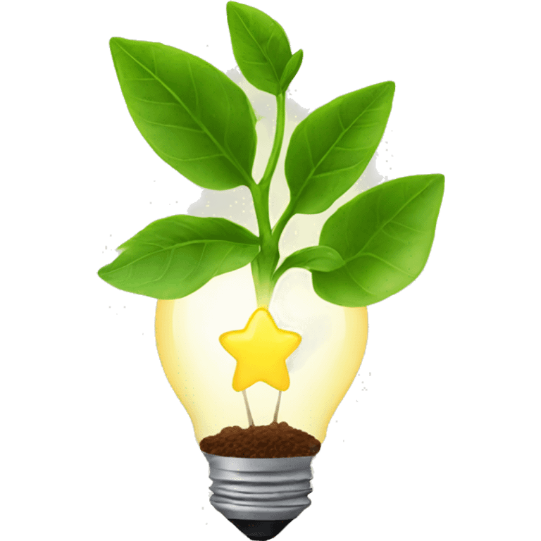 a plant with an idea lightbulb emoji