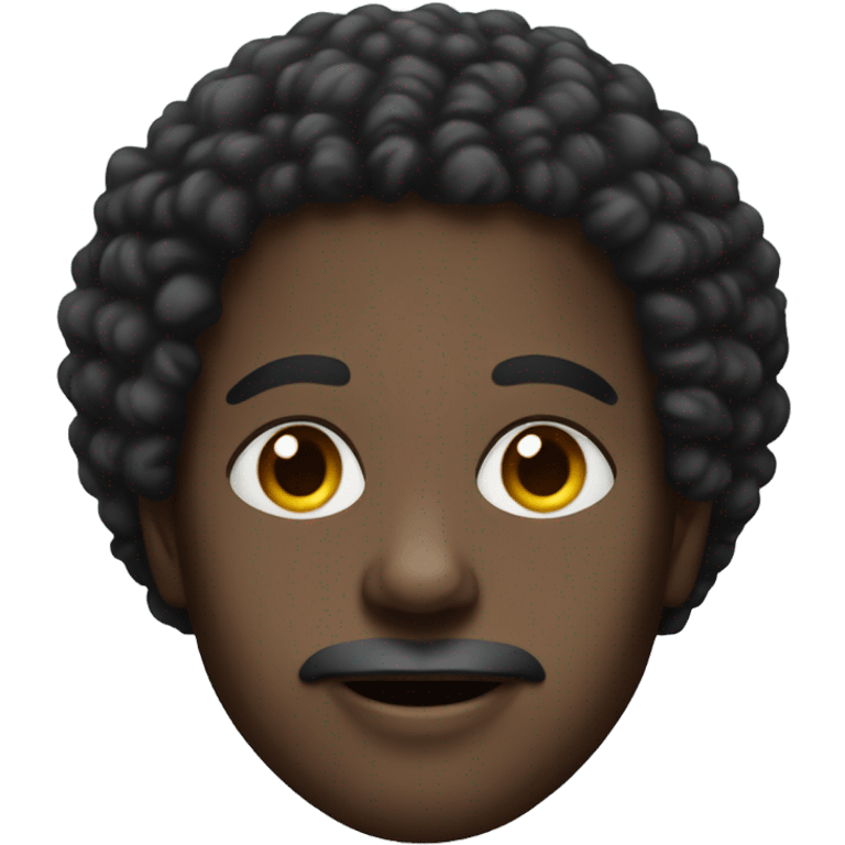 realistic portrait of afro male emoji