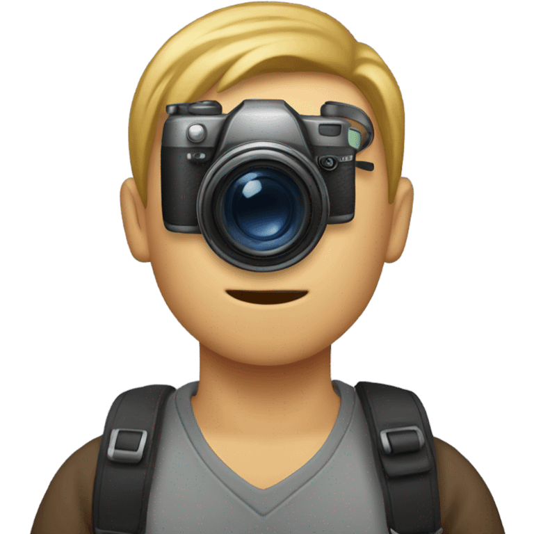 male with camera indoors emoji