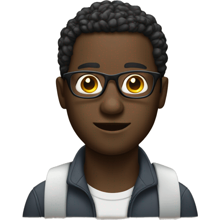 Black man with glasses and a laptop emoji