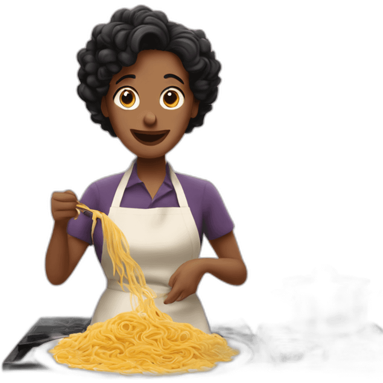 Fleabag cooking pasta emoji