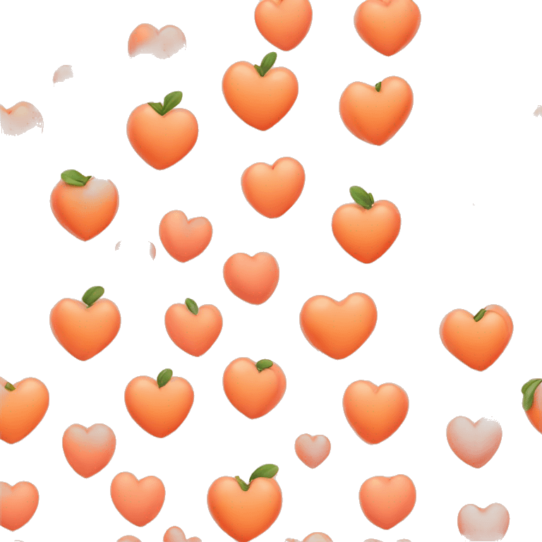 Peach colour heart emoji