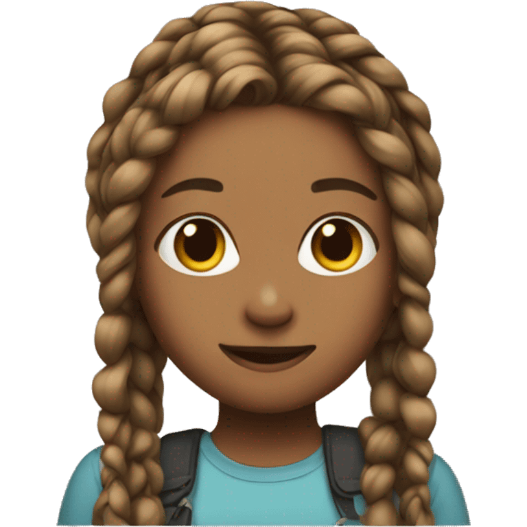 Girl with braids  emoji