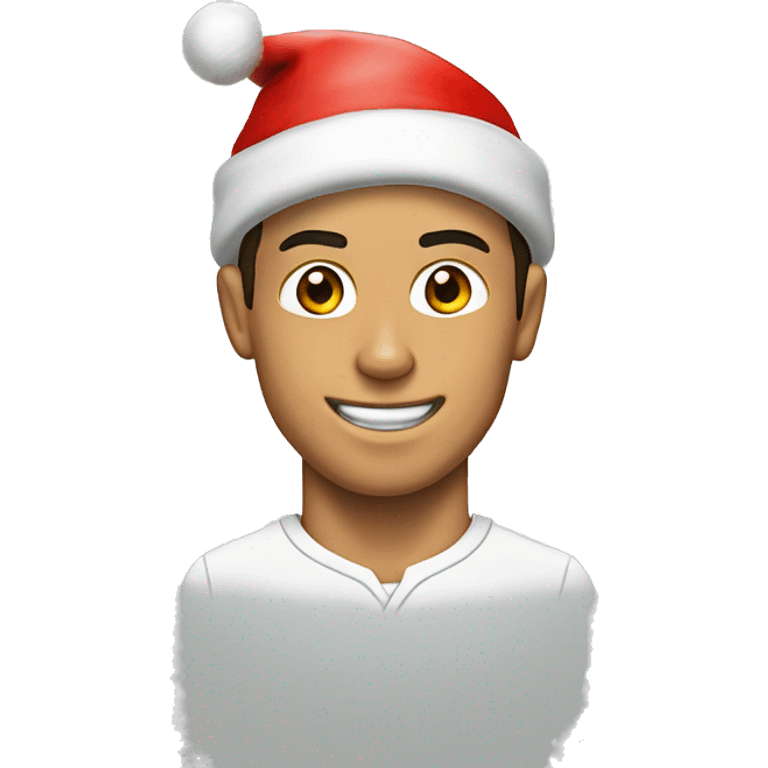 cristiano ronaldo with santa hat emoji