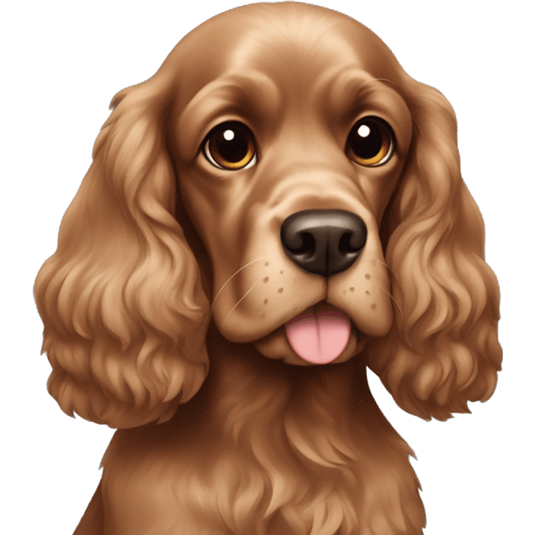 brown cocker spaniel  emoji