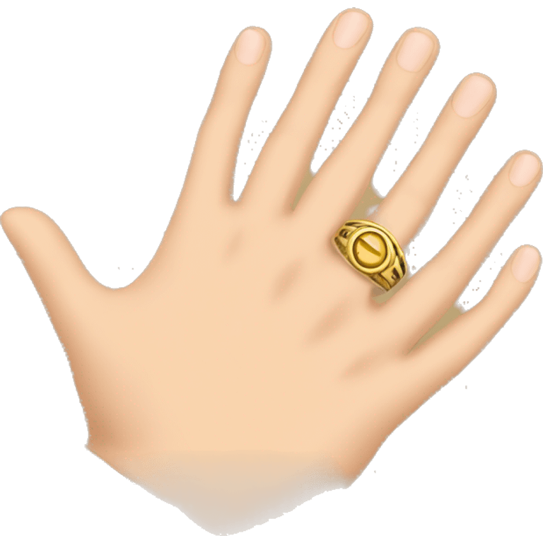 hand with ring emoji