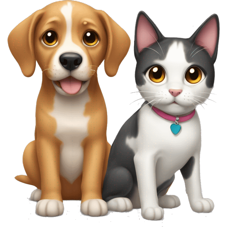 dog and cat emoji