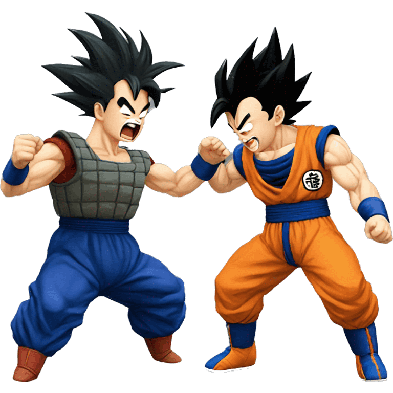 goku and vegeta fighting emoji