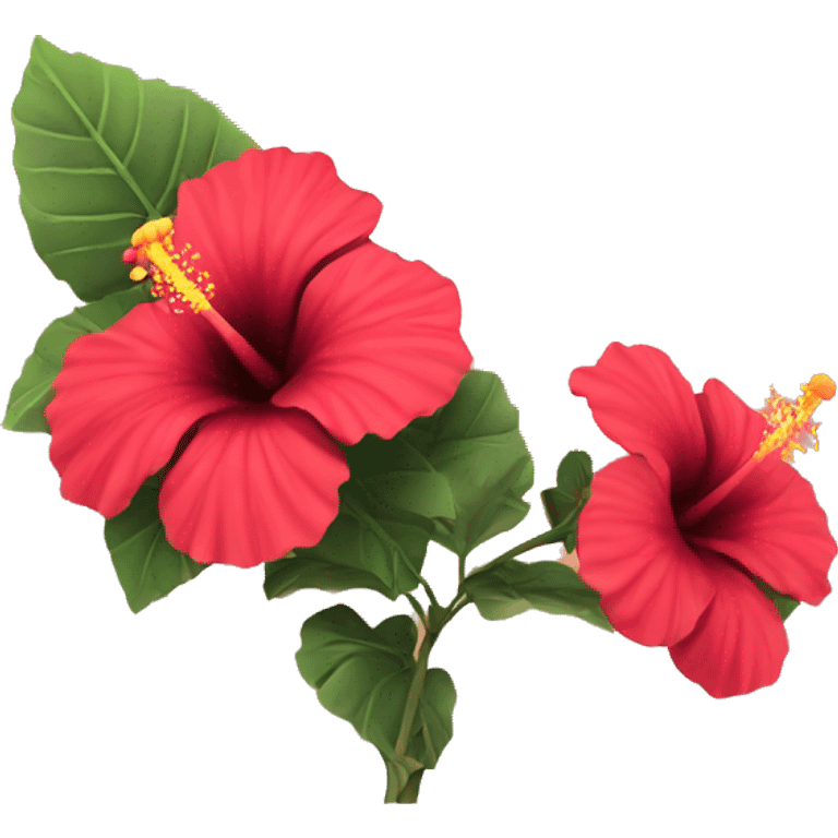 hibiscus plant at a sunset emoji