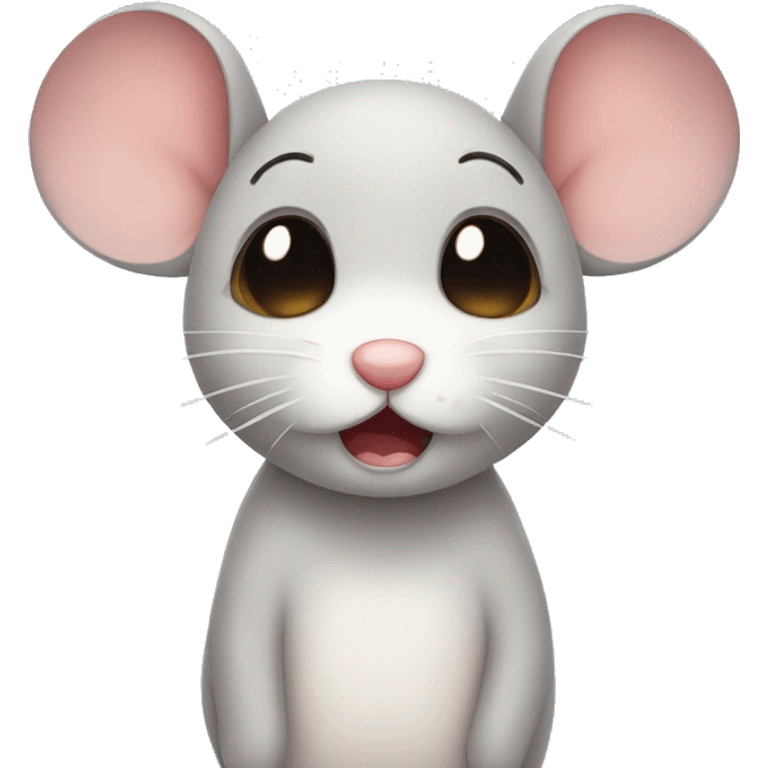 Cute mouse crying in tears emoji