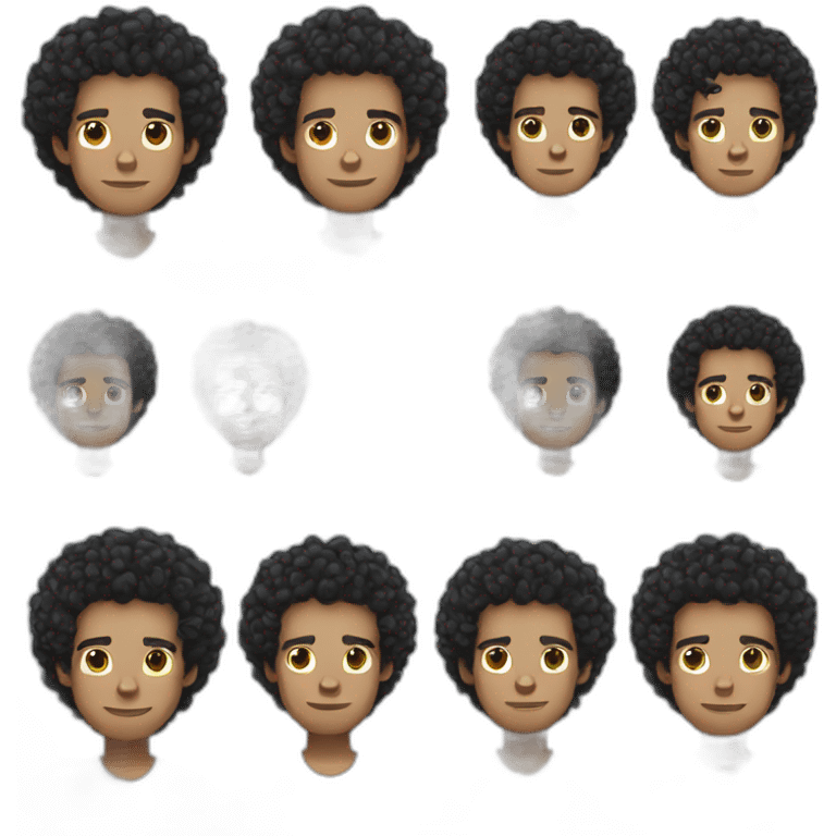 curly black hair white guy emoji