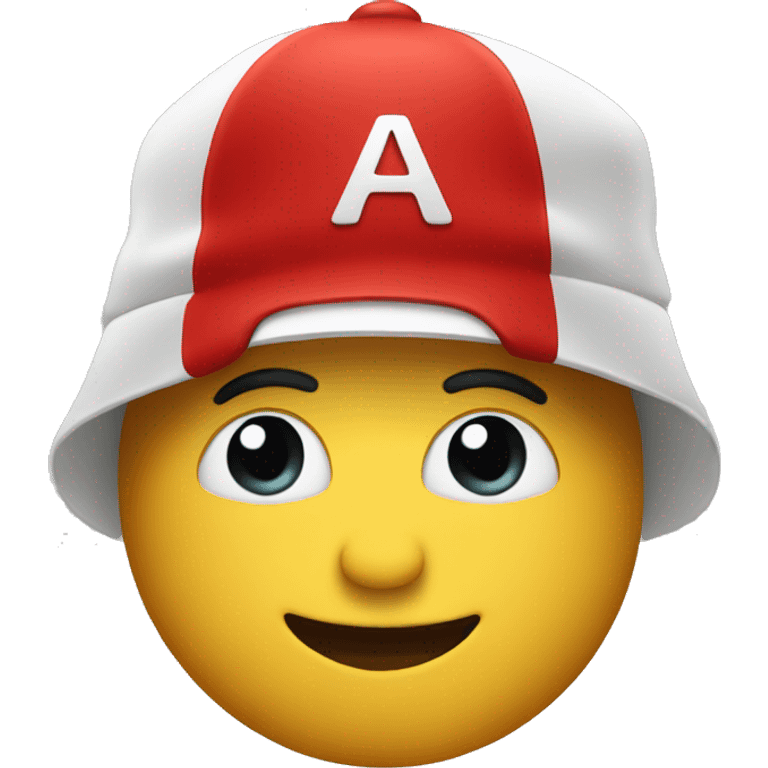 Emoji 🫡 salutes in a red hat emoji