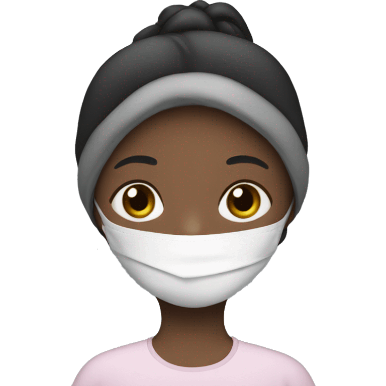 Girl with facemask emoji