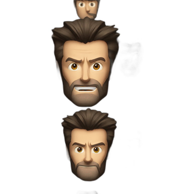 Hugh Jackman as wolverine emoji