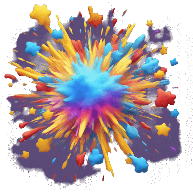 colorful explosion emoji