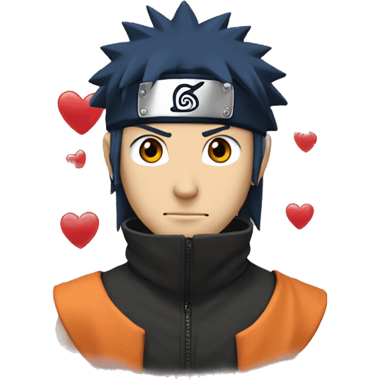 Naruto with a heart emoji