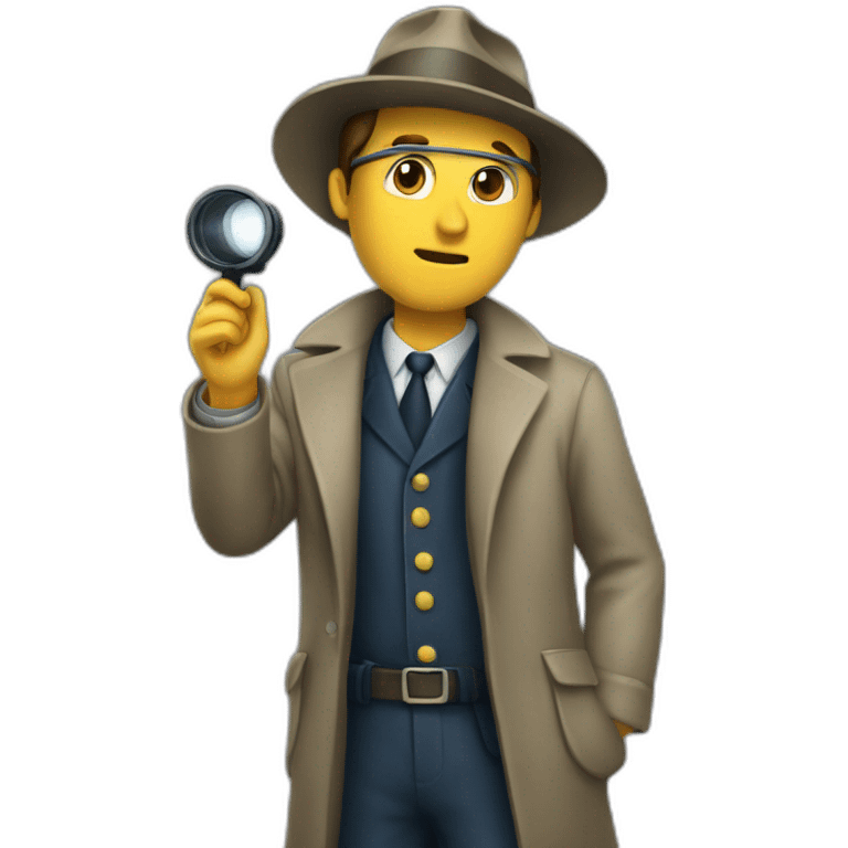 detective searching with mag  emoji