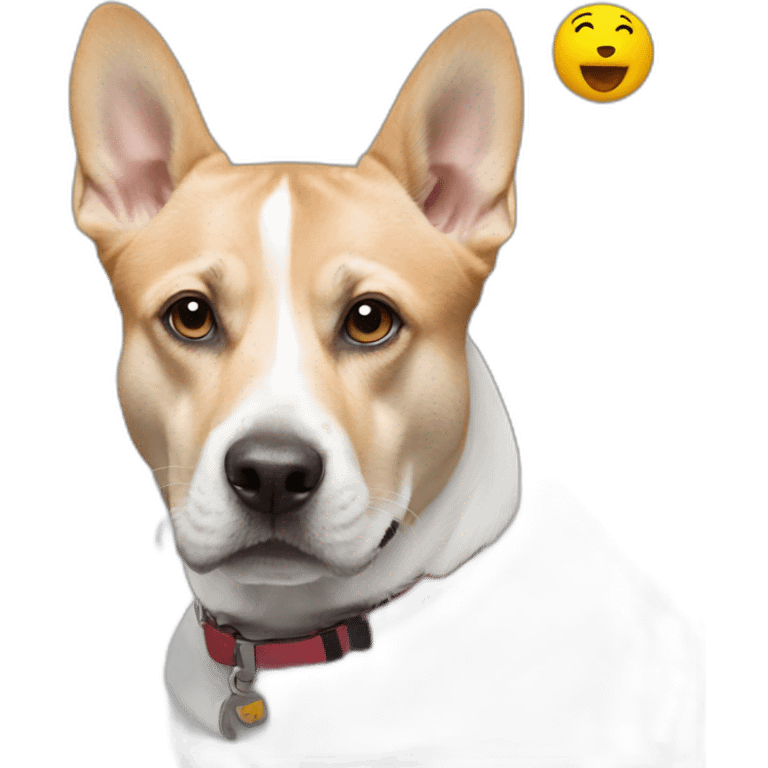 Macron on a dog emoji