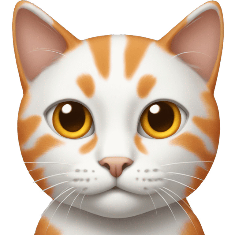 Cat with orange and white color emoji