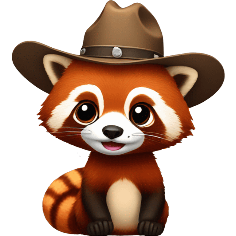 Red panda in a cowboy hat emoji