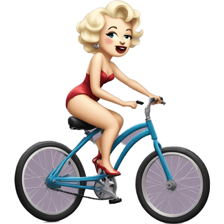 Marylin Monroe riding a unicycle emoji