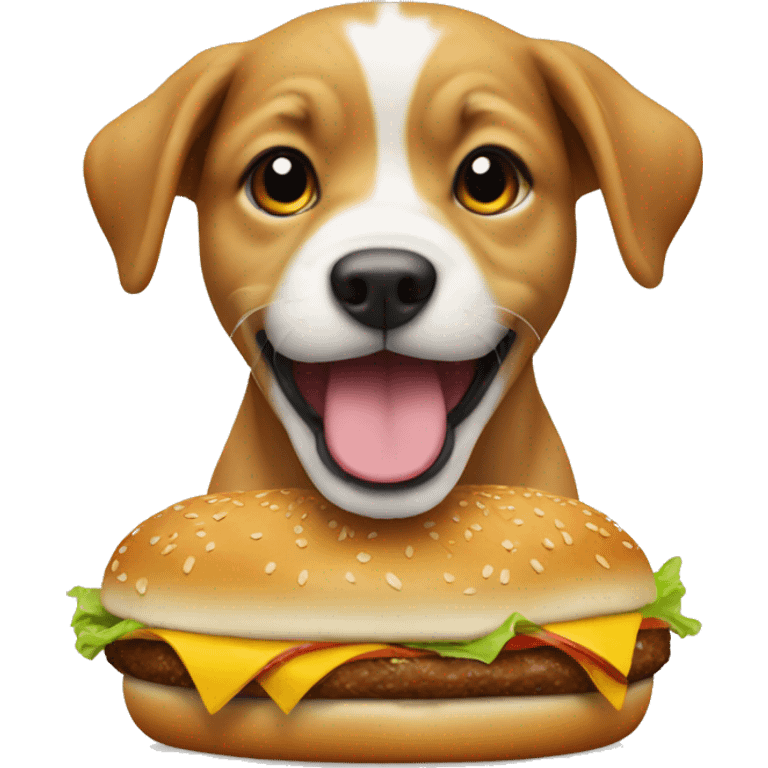 Puppy as a burger emoji