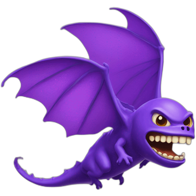 flying purple people eater emoji