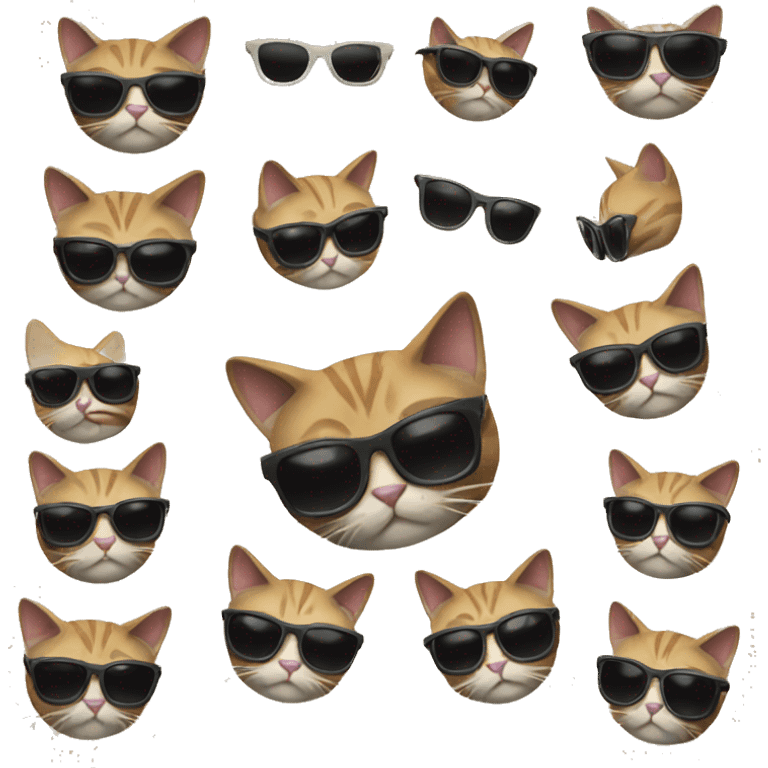 Cat with sunglasses emoji