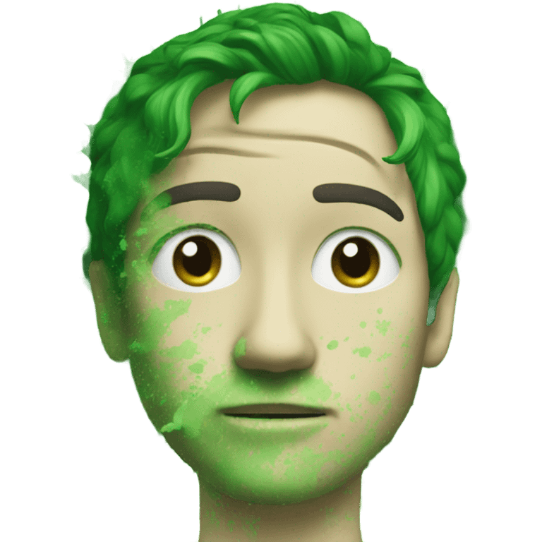 green splatter emoji