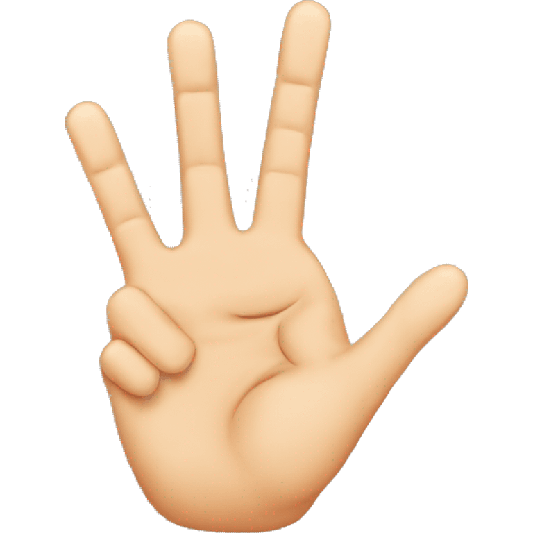  Three fingers emoji