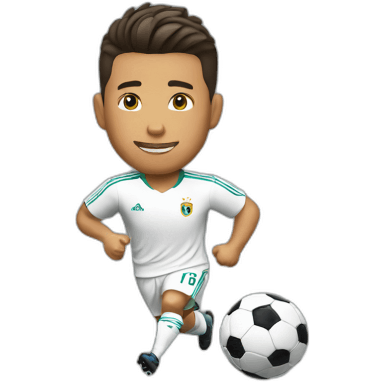 Ronaldo playing soccer emoji