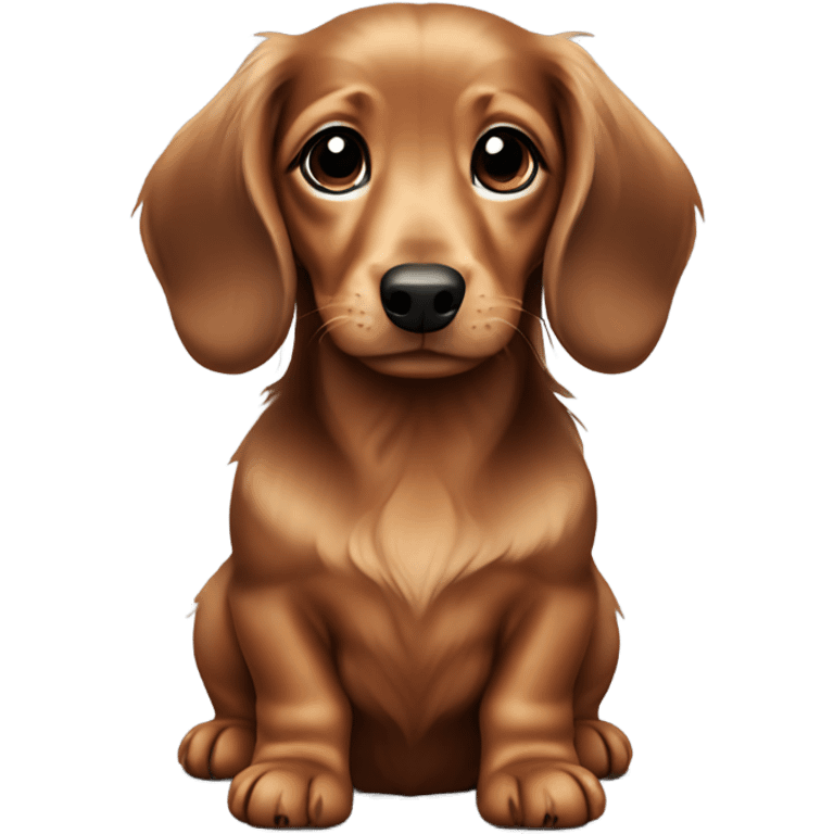 long haired dachshund puppy emoji