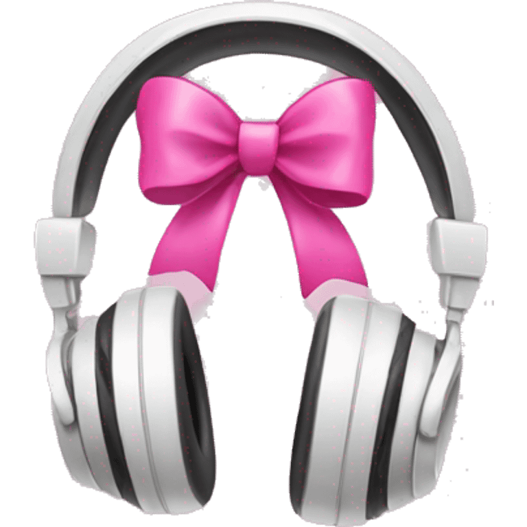 headphones with pink bows emoji