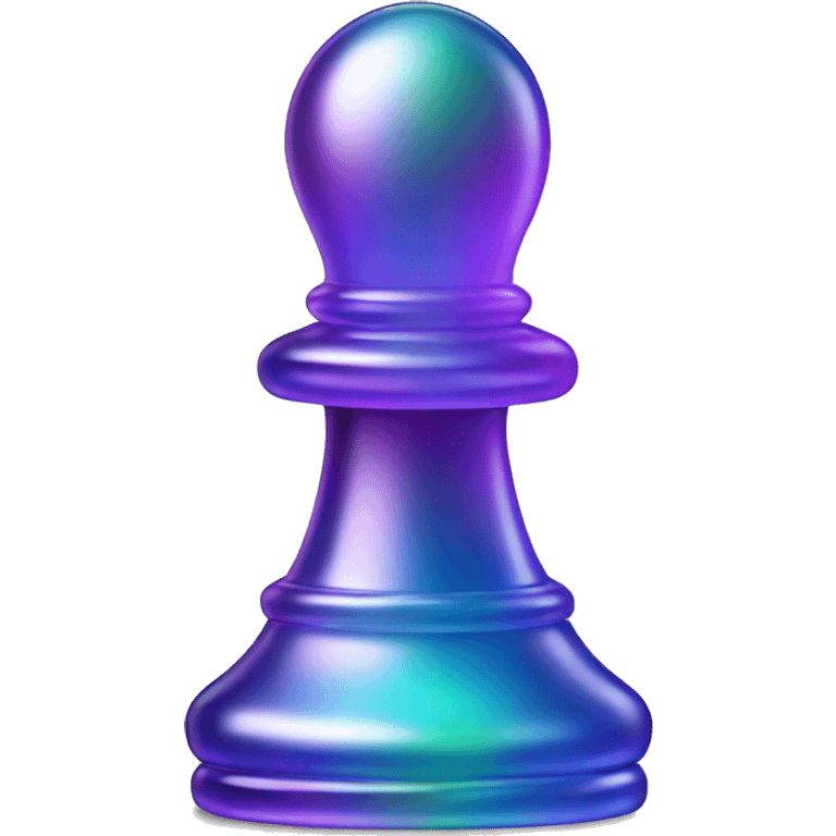 Iridescent glass chess pawn emoji