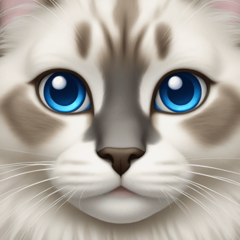 ragdoll cat with blue eyes emoji