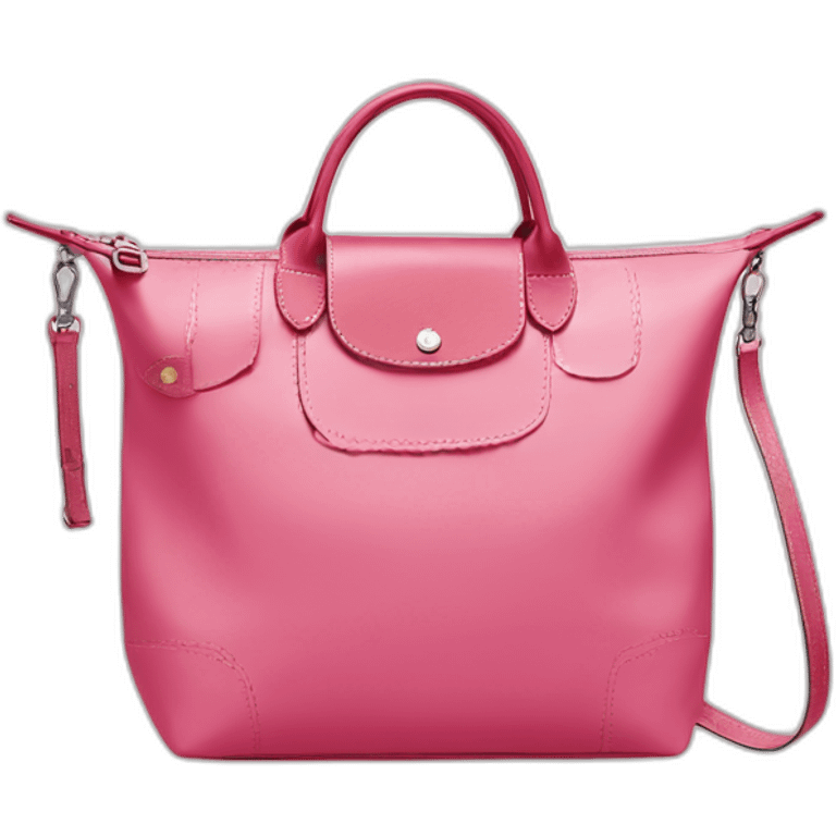 Longchamp pink bag emoji