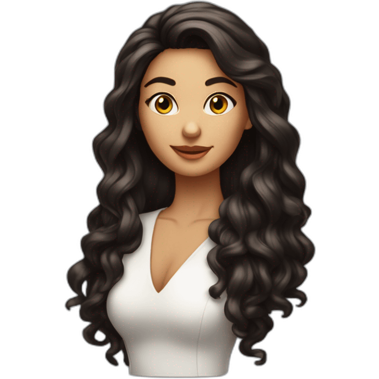 Mulher morena iluminada cabelo cacheado Secretária executiva emoji