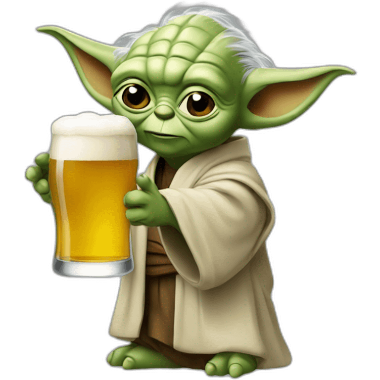 Yoda boit une bière emoji