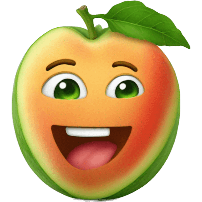 nectarine in cucumber  emoji