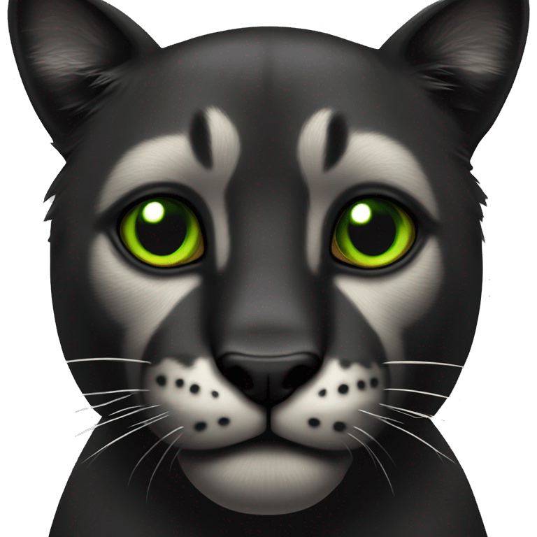 Animal pantera negra con ojos verdes emoji