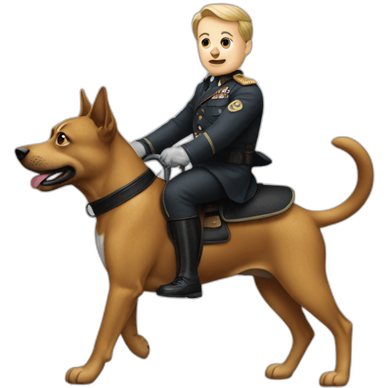 Adolf riding a dog emoji