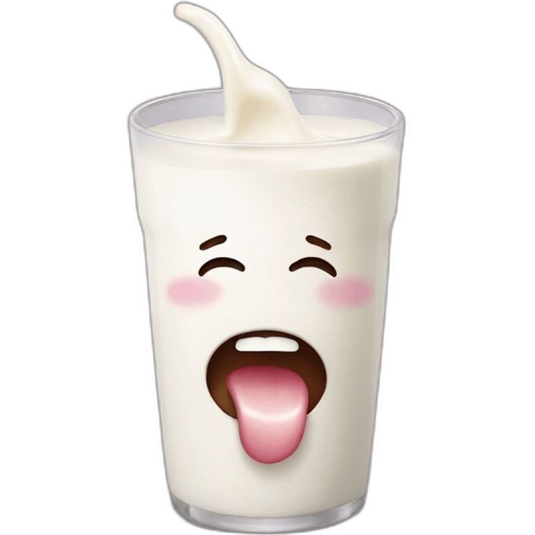 milk on tongue emoji